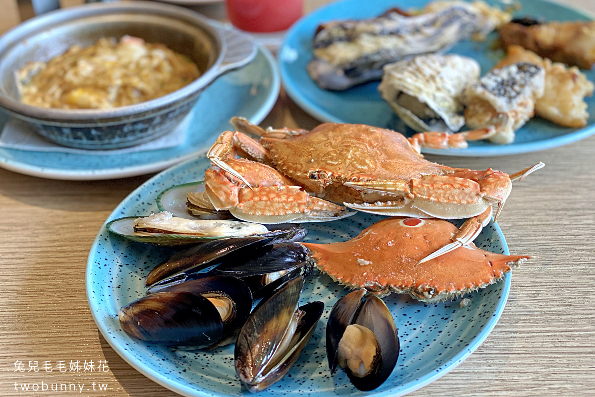 台北吃到飽》漢來海港餐廳~海鮮最澎湃的高 C/P 值自助百匯，多種螃蟹、貝類還有溫生蠔!! @兔兒毛毛姊妹花