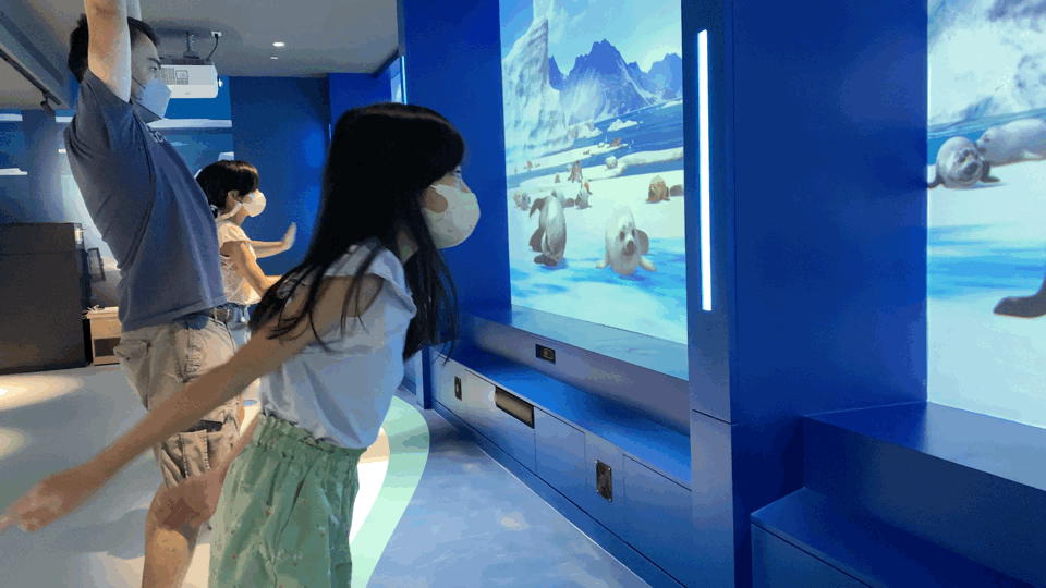 基隆親子景點》潮境智能海洋館全新開放!! VR海底隧道、沈浸式海洋體驗，還能和超萌海豹玩遊戲 @兔兒毛毛姊妹花