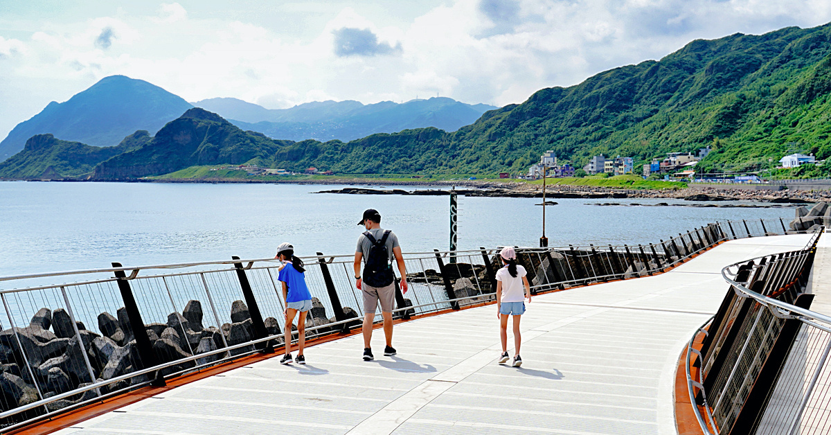 基隆景點「望海巷跨海景觀橋」360度無敵山海美景自行車道，串連海科館、潮境公園 @兔兒毛毛姊妹花