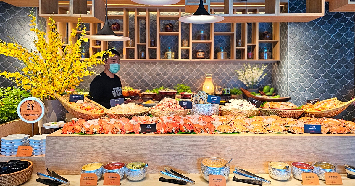 台北吃到飽「泰市場大直英迪格店」全台唯一泰式海鮮自助餐搬家囉～干貝、生蝦無限暢食 @兔兒毛毛姊妹花