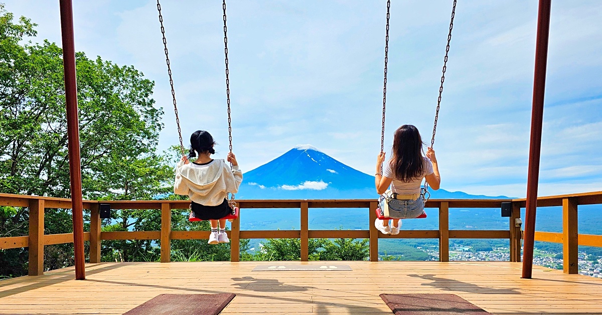 河口湖景點推薦｜天上山公園：搭纜車俯瞰富士山，鞦韆打卡點＋烤糰子美食一次攻略 @兔兒毛毛姊妹花