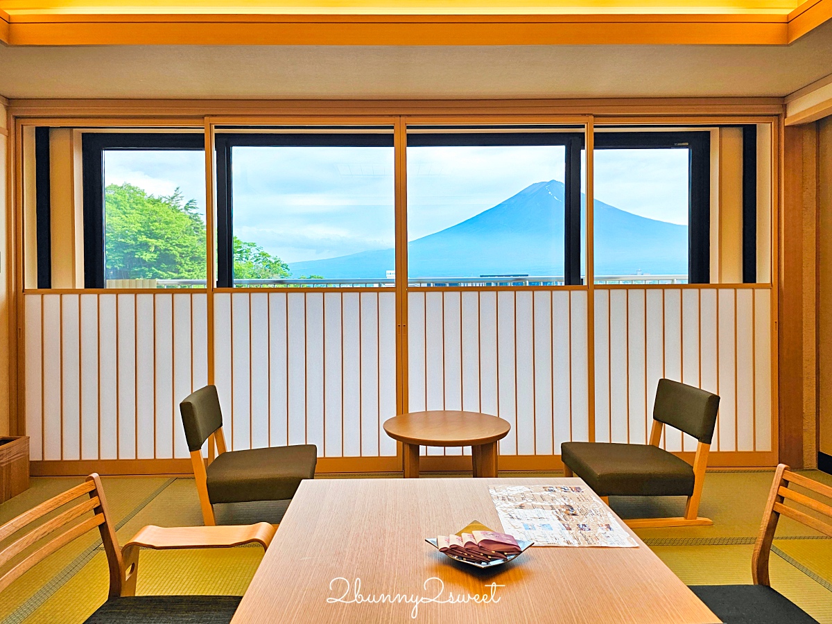 富士河口湖溫泉湖南莊飯店｜房間就能邊泡溫泉邊看富士山，房內享用會席料理晚餐太享受 @兔兒毛毛姊妹花