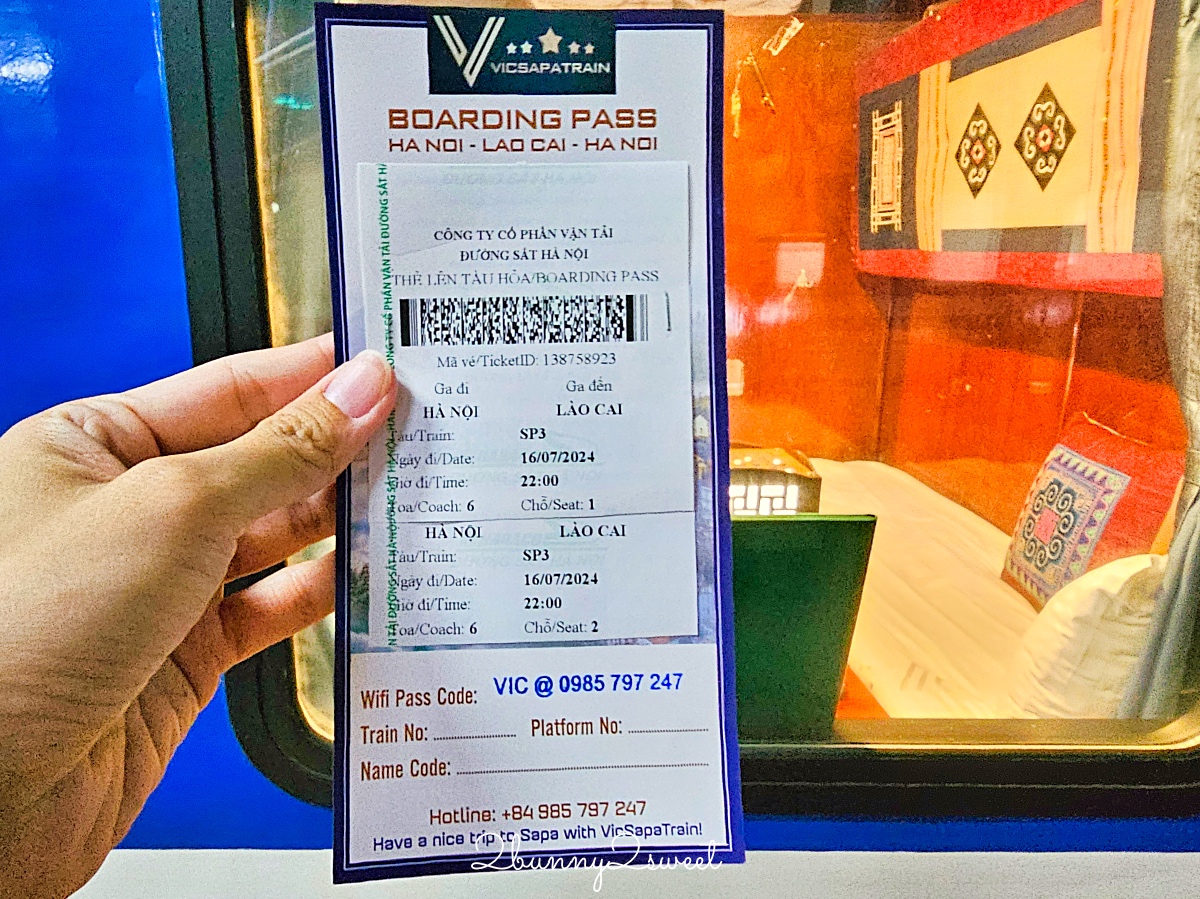 越南河內臥鋪火車 VIC SAPA TRAIN 免費飲料、點心、充電，一覺醒來就到夢幻山城沙壩 @兔兒毛毛姊妹花