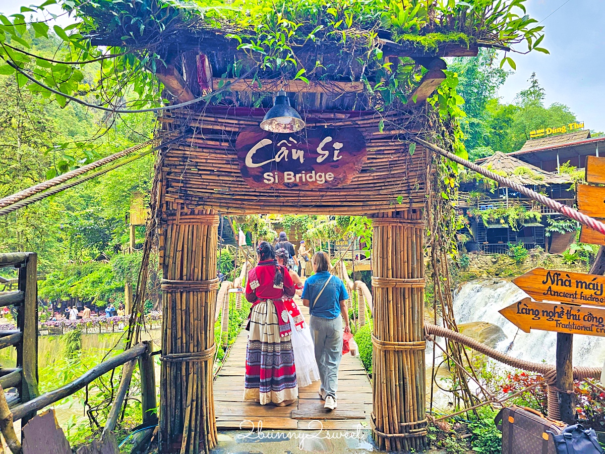 沙壩景點「貓貓村 Cat Cat Village」北越必訪少數民族赫蒙族吉吉村，變身瑤族姑娘拍美照 @兔兒毛毛姊妹花