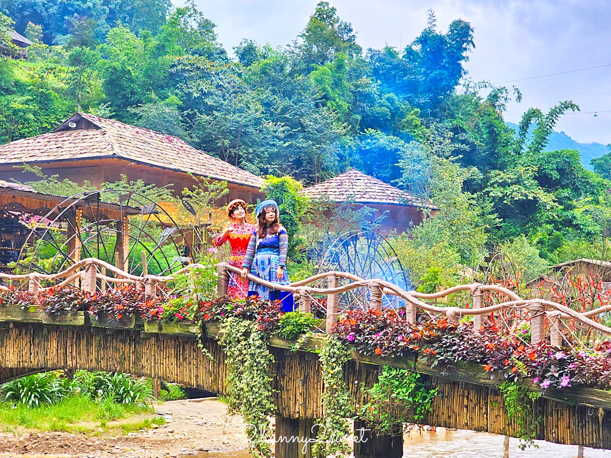 沙壩景點「貓貓村 Cat Cat Village」北越必訪少數民族赫蒙族吉吉村，變身瑤族姑娘拍美照 @兔兒毛毛姊妹花