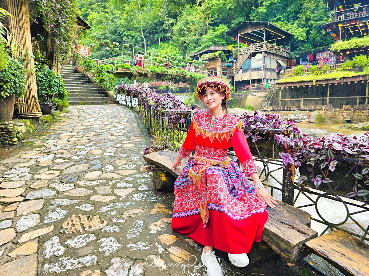 沙壩景點「貓貓村 Cat Cat Village」北越必訪少數民族赫蒙族吉吉村，變身瑤族姑娘拍美照 @兔兒毛毛姊妹花