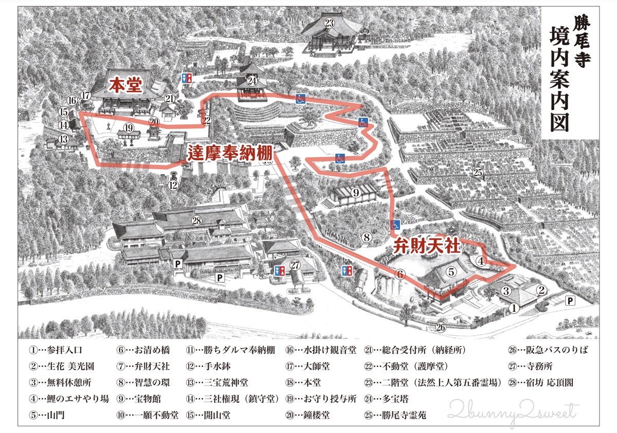 大阪景點「勝尾寺」可愛好拍達摩不倒翁，秋天賞楓、祈求勝運必訪｜門票、交通攻略 @兔兒毛毛姊妹花