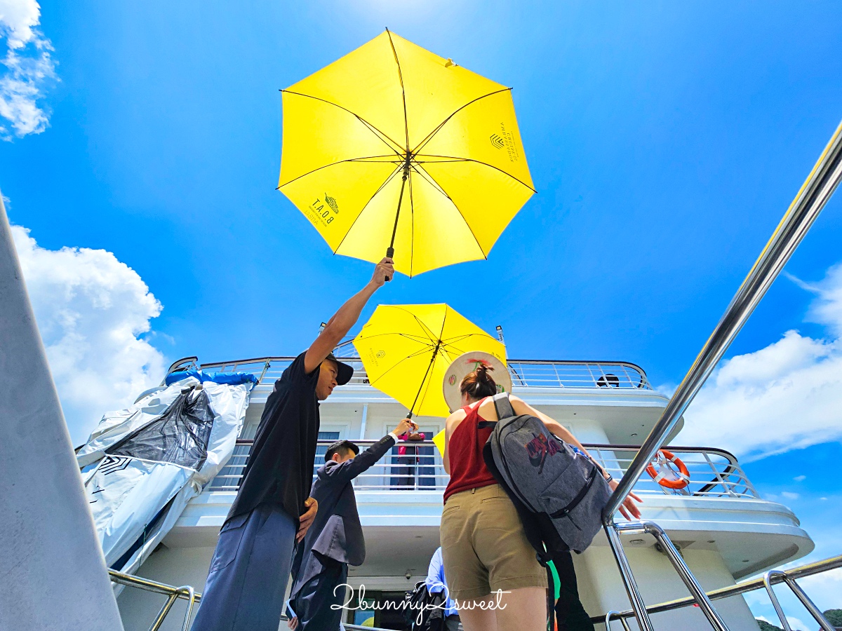 下龍灣郵輪「國賓號 Ambassador Signature Cruise」北越蘭夏灣五星豪華郵輪2天1夜陽台客艙住宿體驗 @兔兒毛毛姊妹花
