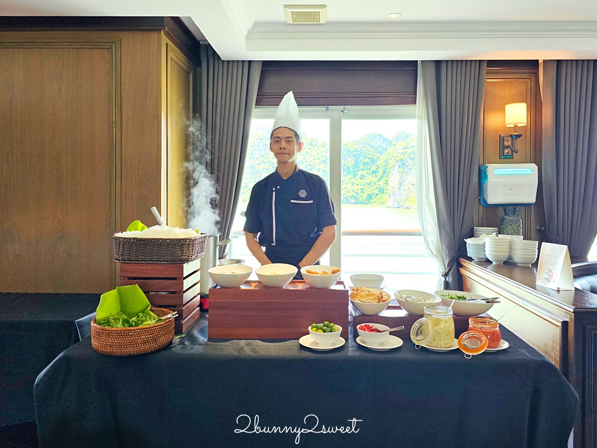 下龍灣郵輪「國賓號 Ambassador Signature Cruise」北越蘭夏灣五星豪華郵輪2天1夜陽台客艙住宿體驗 @兔兒毛毛姊妹花