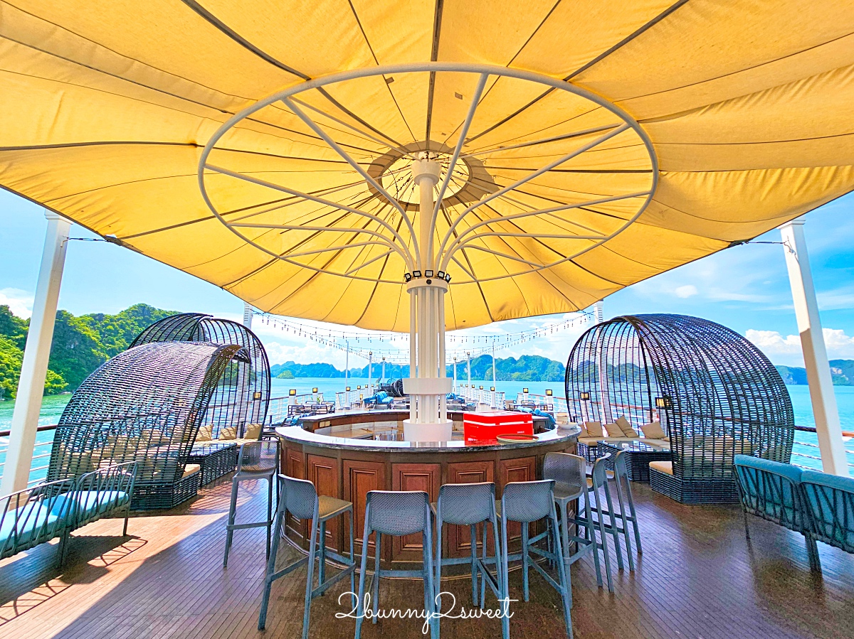 下龍灣郵輪「國賓號 Ambassador Signature Cruise」北越蘭夏灣五星豪華郵輪2天1夜陽台客艙住宿體驗 @兔兒毛毛姊妹花