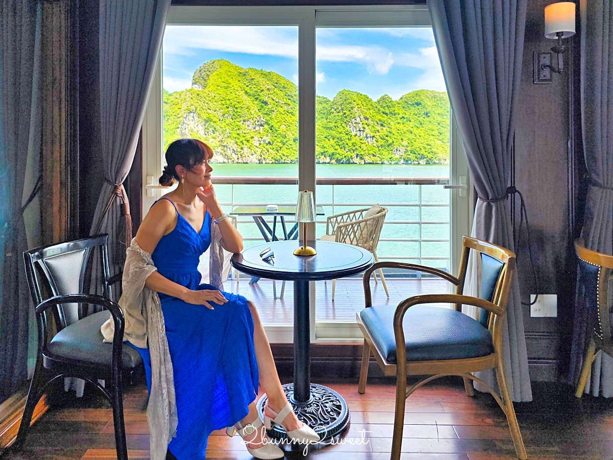 下龍灣郵輪「國賓號 Ambassador Signature Cruise」北越蘭夏灣五星豪華郵輪2天1夜陽台客艙住宿體驗 @兔兒毛毛姊妹花