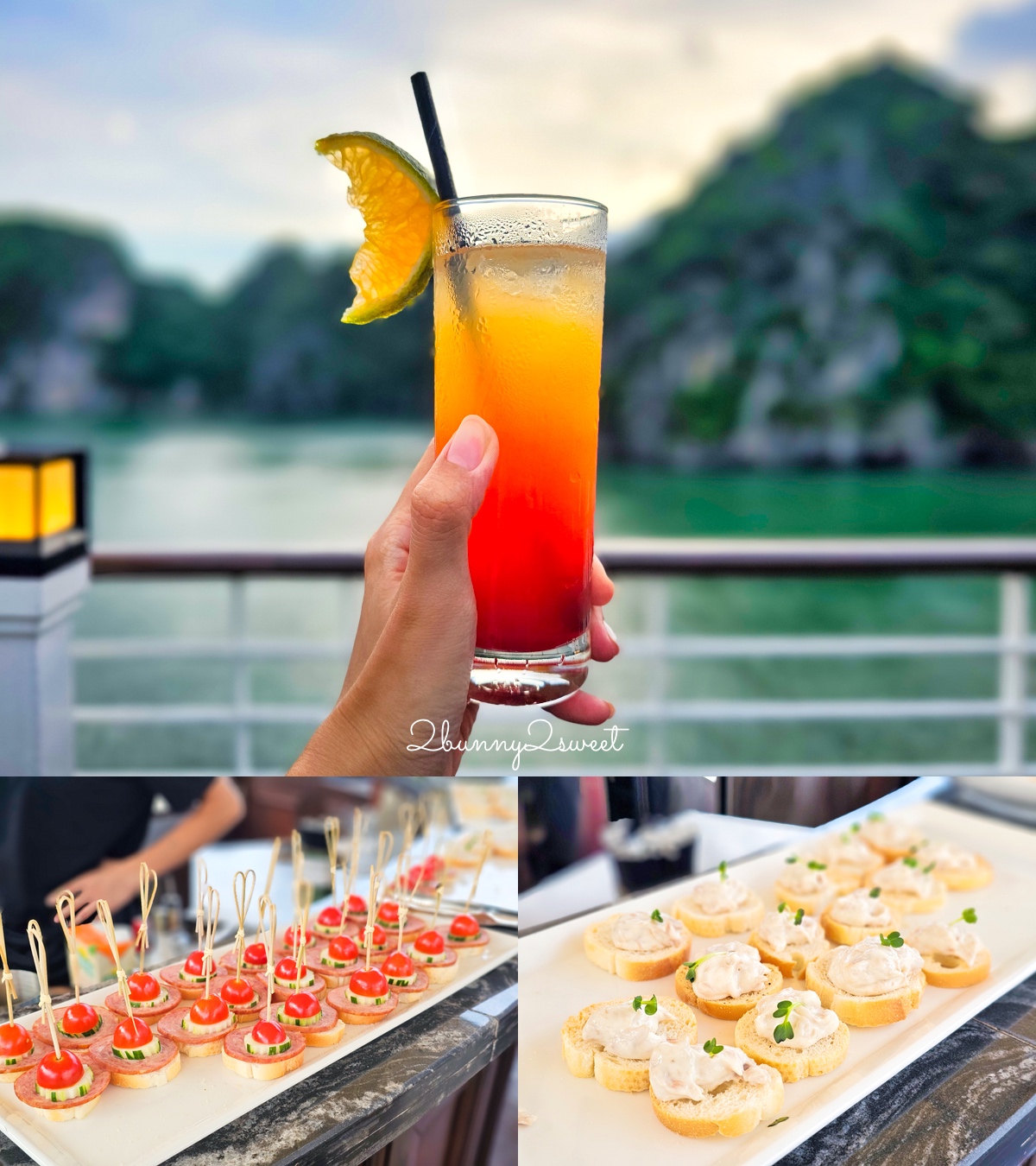 下龍灣郵輪「國賓號 Ambassador Signature Cruise」北越蘭夏灣五星豪華郵輪2天1夜陽台客艙住宿體驗 @兔兒毛毛姊妹花