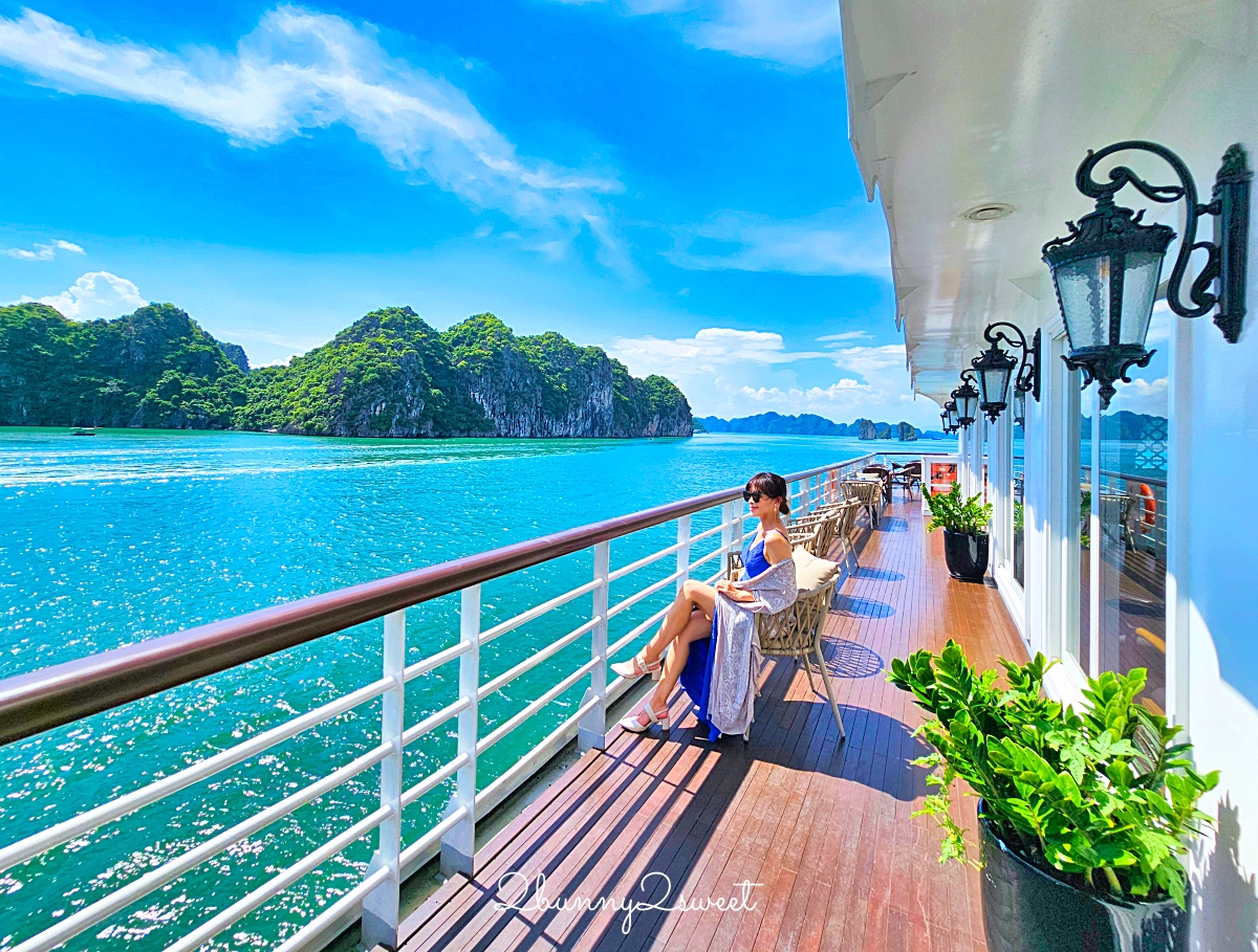 下龍灣郵輪「國賓號 Ambassador Signature Cruise」北越蘭夏灣五星豪華郵輪2天1夜陽台客艙住宿體驗 @兔兒毛毛姊妹花