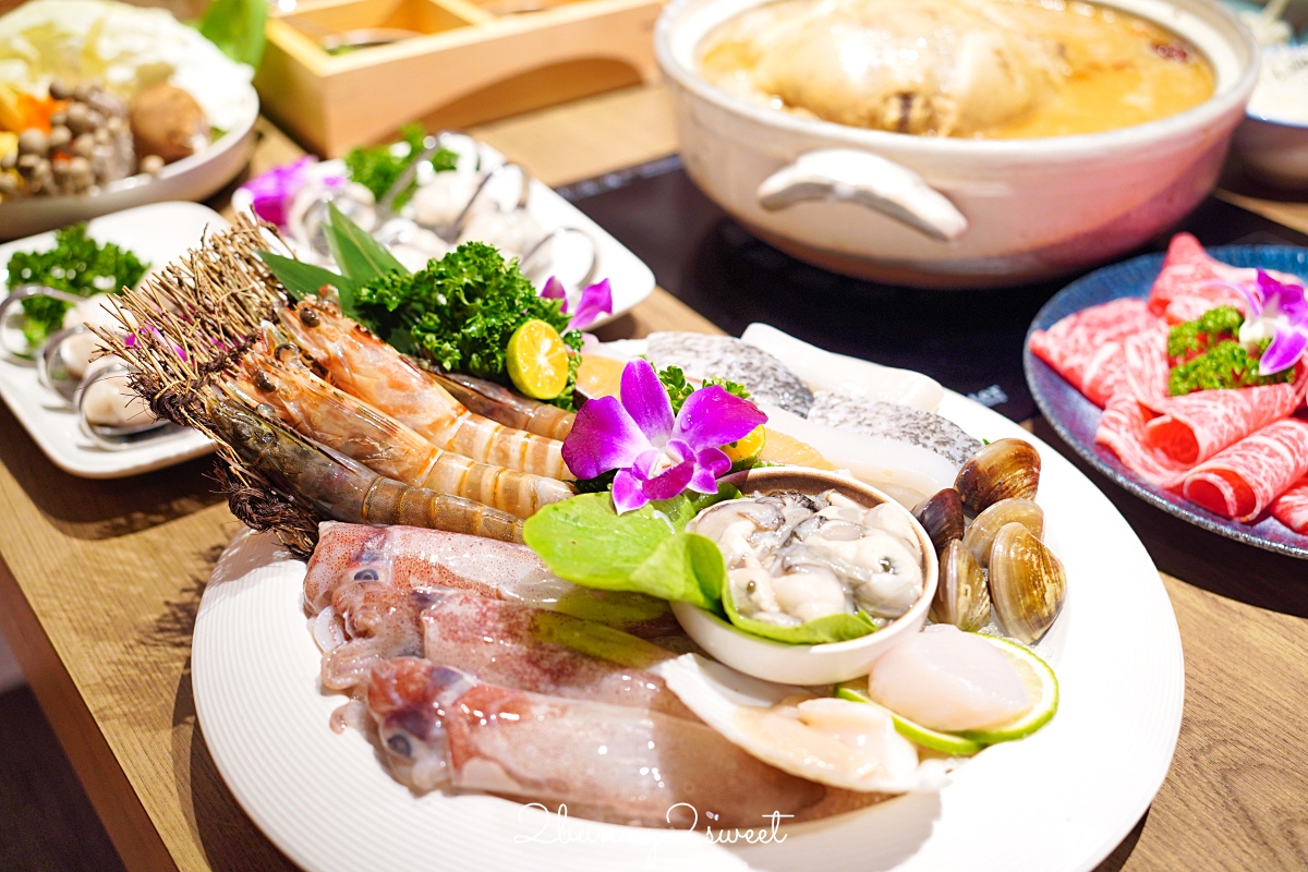 中山站美食「星曜雞湯」LV等級台北最強雞湯火鍋，鮮香濃郁熬雞精涮海鮮和牛超正點 @兔兒毛毛姊妹花