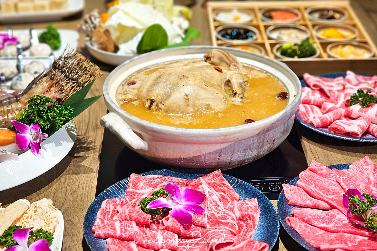 中山站美食「星曜雞湯」LV等級台北最強雞湯火鍋，鮮香濃郁熬雞精涮海鮮和牛超正點 @兔兒毛毛姊妹花