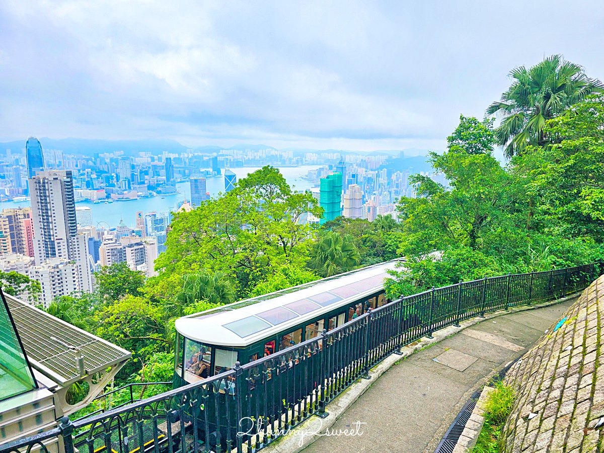 香港太平山這樣玩～搭百年交通工具「山頂纜車」欣賞維多利亞港美景、逛杜莎夫人蠟像館 @兔兒毛毛姊妹花