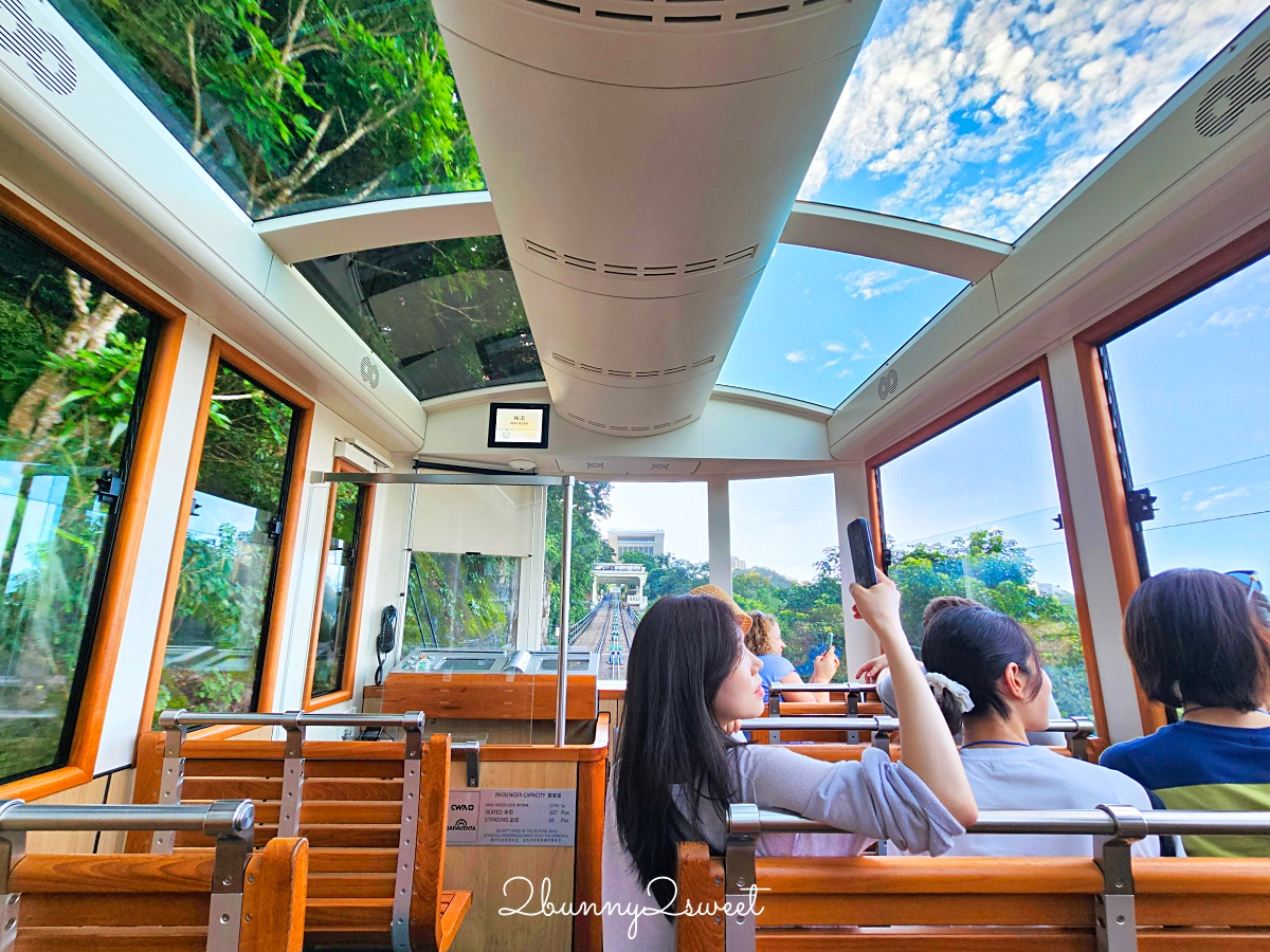 香港太平山這樣玩～搭百年交通工具「山頂纜車」欣賞維多利亞港美景、逛杜莎夫人蠟像館 @兔兒毛毛姊妹花