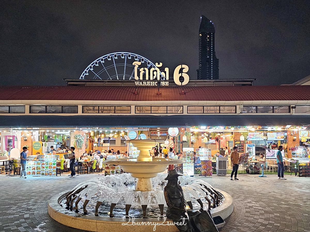 曼谷夜市「Asiatique河濱碼頭夜市」有摩天輪、旋轉木馬的熱鬧水岸市集，熱鬧漂亮又好逛 @兔兒毛毛姊妹花