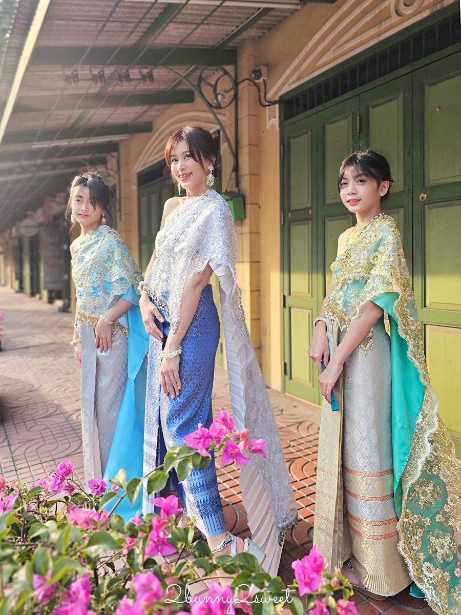 曼谷泰服體驗「Cherd-Chay Thai Glory」金山寺老城區泰服租借，手工泰服超精緻，預約制不用人擠人 @兔兒毛毛姊妹花