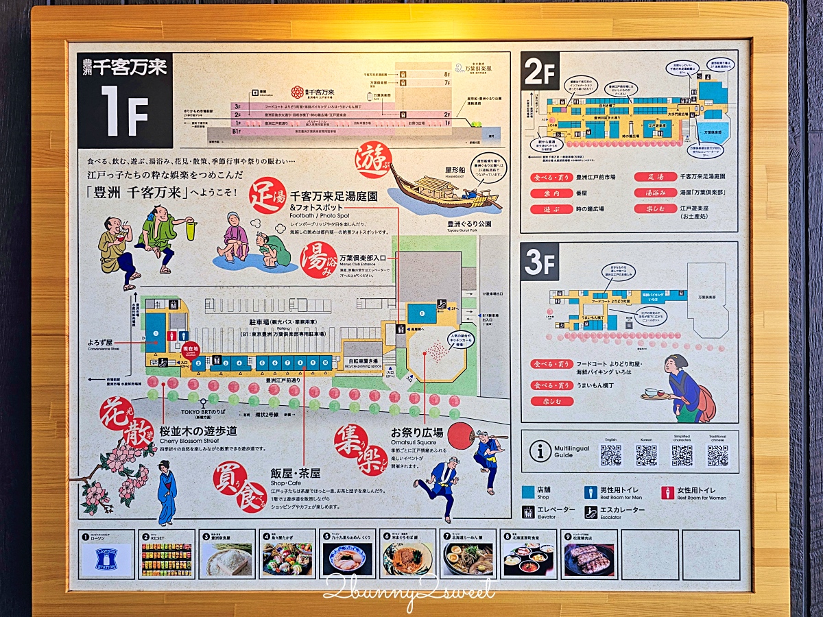 東京景點「豐洲千客萬來」超好逛江戶街道美食街 24小時豐洲萬葉俱樂部泡溫泉 @兔兒毛毛姊妹花
