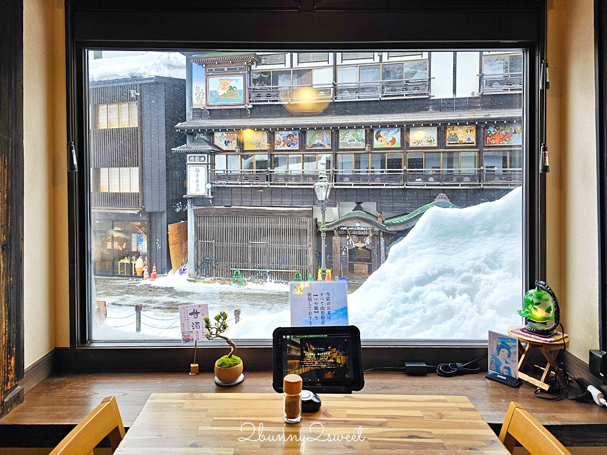 銀山溫泉美食「蕎麥麵 伊豆之華」最美銀山川復古街景甜品咖啡廳，蕎麥冰淇淋必吃 @兔兒毛毛姊妹花