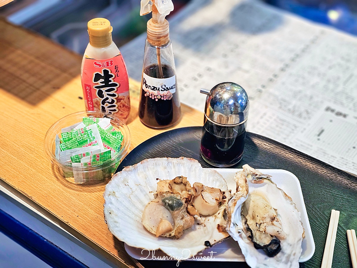 仙台景點「仙台朝市」來「仙台的廚房」必吃朝市丼、烤牡蠣、超好吃可樂餅 @兔兒毛毛姊妹花