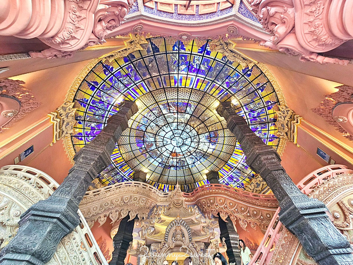 曼谷景點「三頭象神博物館 Erawan Museum」夢幻好拍粉紅寺廟，拍泰服網美照熱門景點 @兔兒毛毛姊妹花