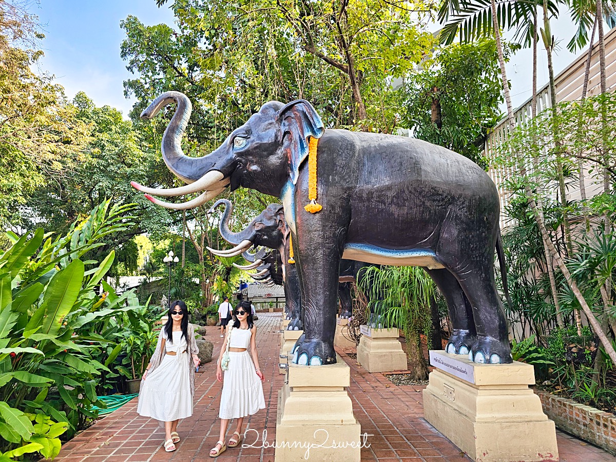 曼谷景點「三頭象神博物館 Erawan Museum」夢幻好拍粉紅寺廟，拍泰服網美照熱門景點 @兔兒毛毛姊妹花