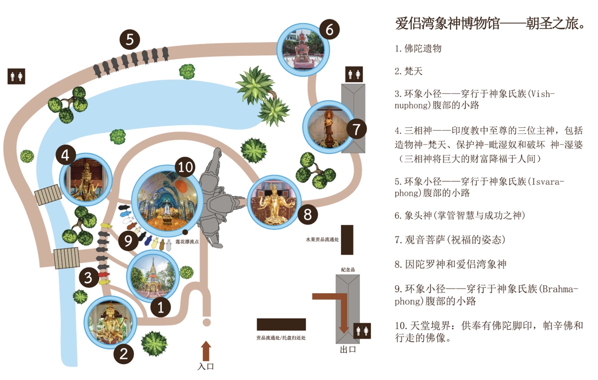 曼谷景點「三頭象神博物館 Erawan Museum」夢幻好拍粉紅寺廟，拍泰服網美照熱門景點 @兔兒毛毛姊妹花