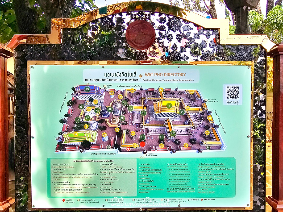 曼谷景點「臥佛寺 Wat Pho」交通方式 必看重點～曼谷最古老寺院 46米巨大臥佛太壯觀 @兔兒毛毛姊妹花