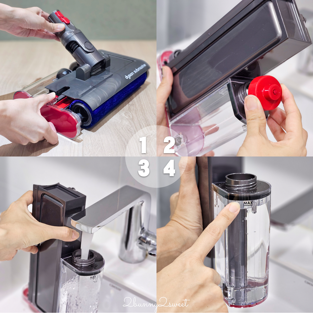 居家清潔家電推薦 Dyson V12s Detect Slim Submarine™ 乾濕全能洗地吸塵器快速清潔地板，Dyson 強效極靜甲醛偵測空氣清淨機給我乾淨好空氣 @兔兒毛毛姊妹花