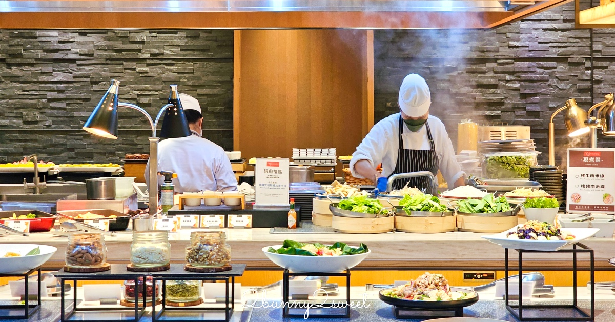 台北吃到飽「台北國泰萬怡酒店MJ Kitchen自助餐廳」免千元 buffet 無限吃生食級天使紅蝦、雪蟹 @兔兒毛毛姊妹花