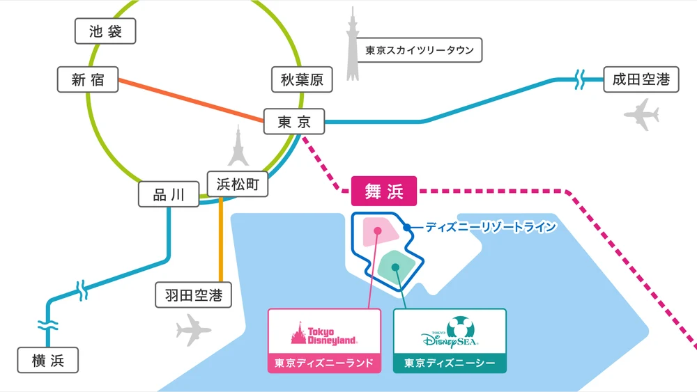 【東京迪士尼交通攻略】一篇搞懂成田機場、羽田機場、東京市區進出迪士尼交通方式 @兔兒毛毛姊妹花