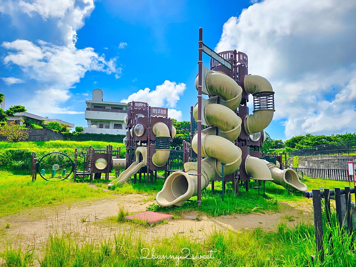 沖繩溜滑梯公園｜伊波公園：親子必訪的宇流麻市大型溜滑梯＆遊具樂園 @兔兒毛毛姊妹花