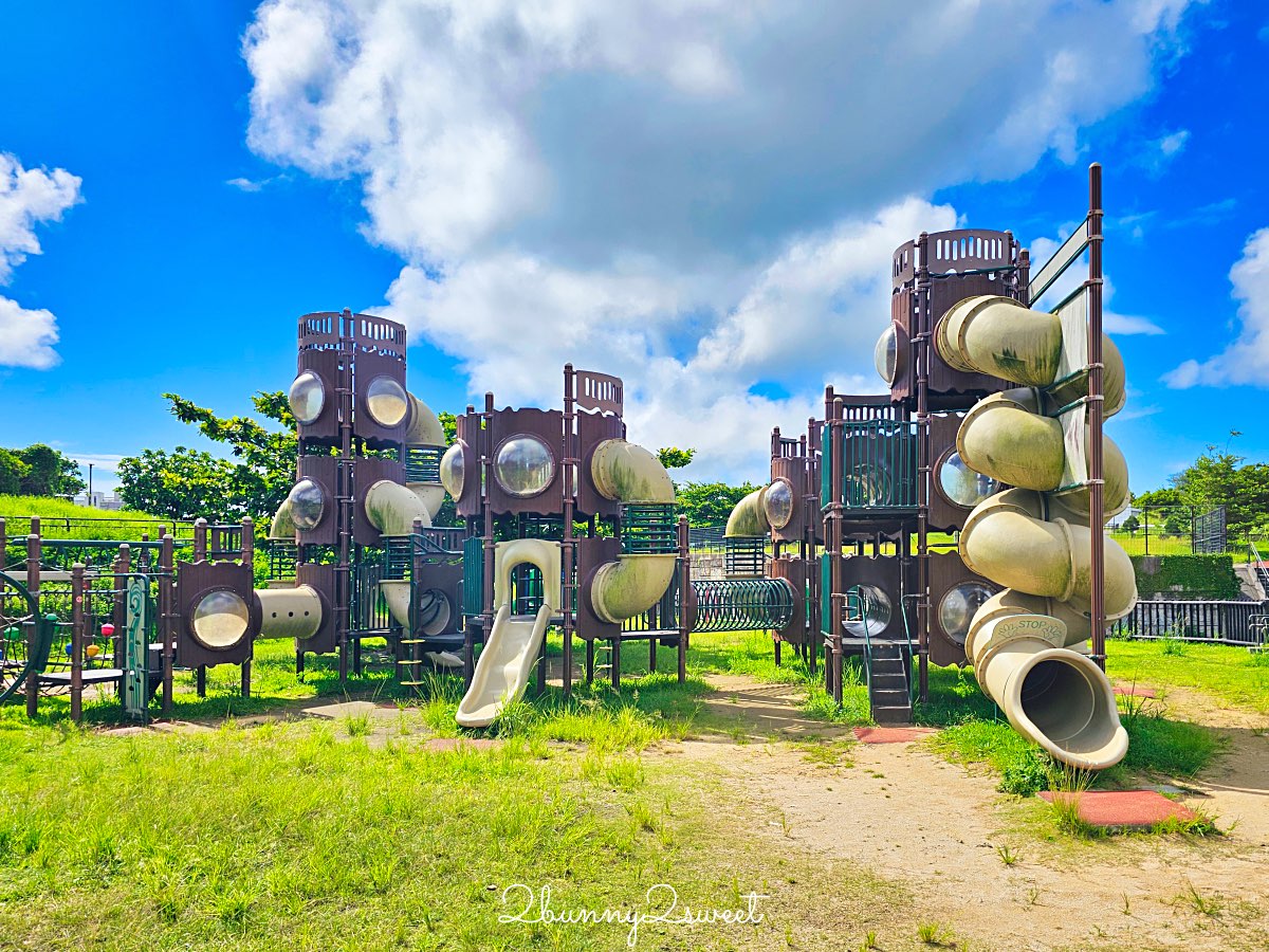 沖繩溜滑梯公園｜伊波公園：親子必訪的宇流麻市大型溜滑梯＆遊具樂園 @兔兒毛毛姊妹花