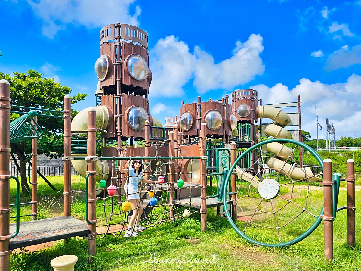 沖繩溜滑梯公園｜伊波公園：親子必訪的宇流麻市大型溜滑梯＆遊具樂園 @兔兒毛毛姊妹花