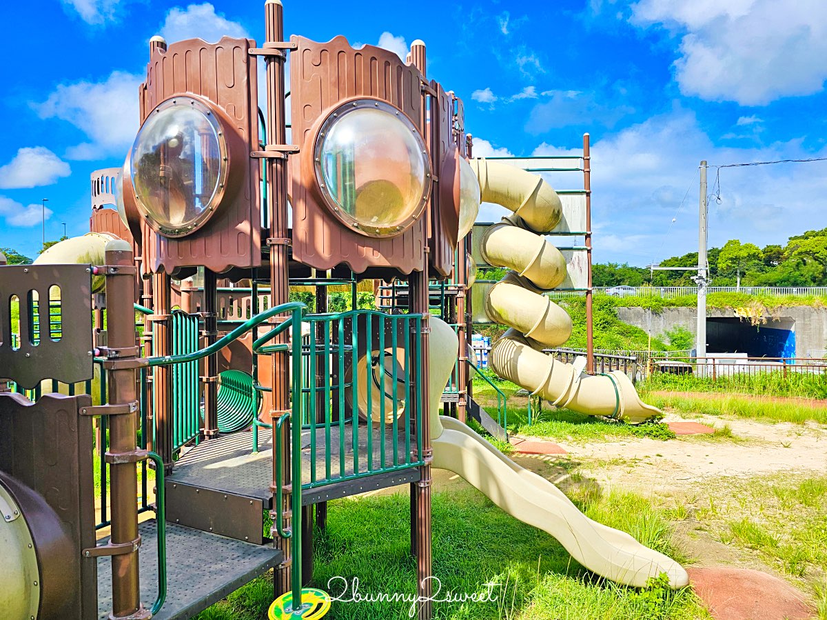 沖繩溜滑梯公園｜伊波公園：親子必訪的宇流麻市大型溜滑梯＆遊具樂園 @兔兒毛毛姊妹花