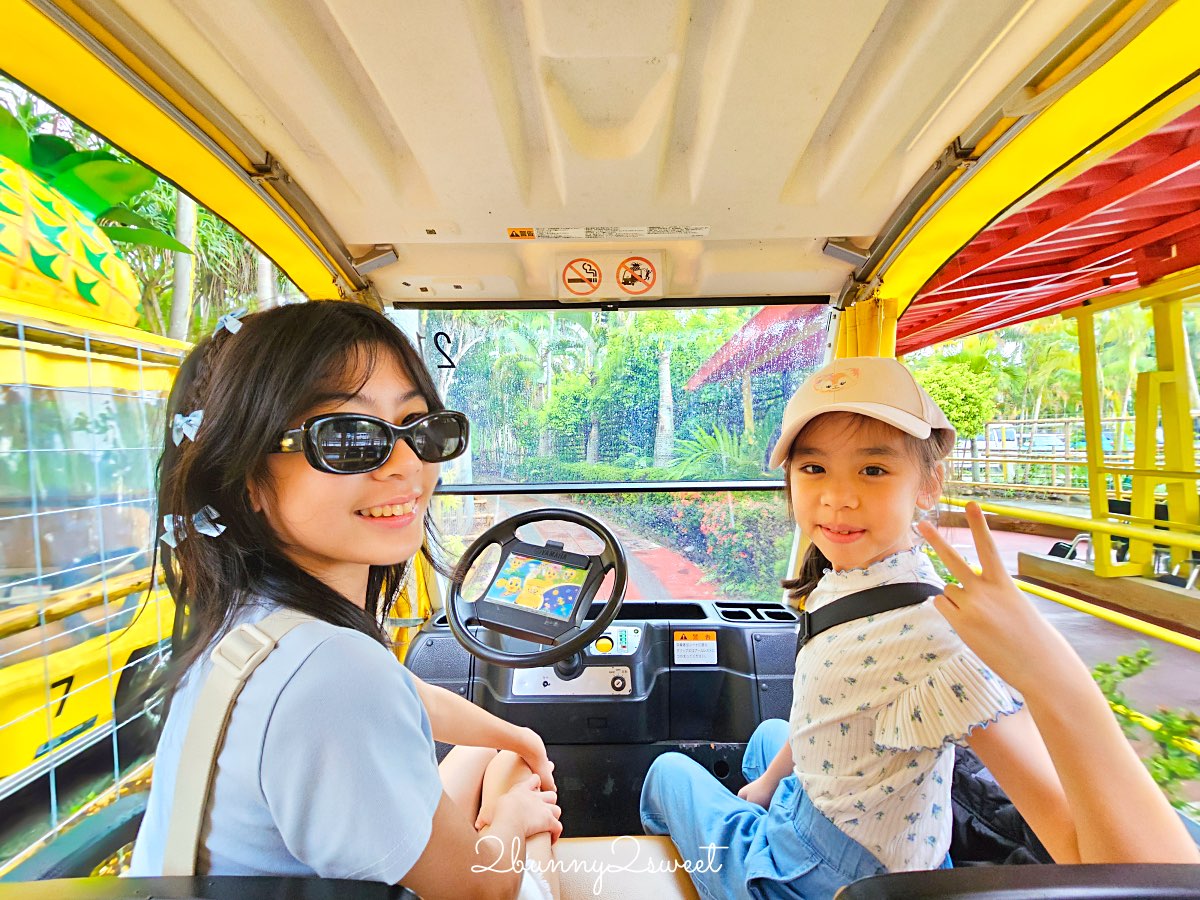 沖繩親子景點｜名護鳳梨園：搭乘鳳梨車穿梭熱帶果園、恐龍園，必逛鳳梨主題樂園 @兔兒毛毛姊妹花
