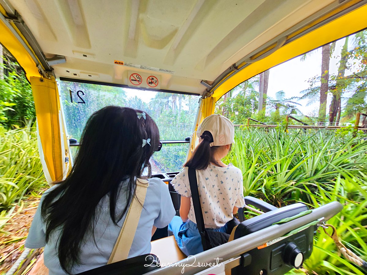 沖繩親子景點｜名護鳳梨園：搭乘鳳梨車穿梭熱帶果園、恐龍園，必逛鳳梨主題樂園 @兔兒毛毛姊妹花