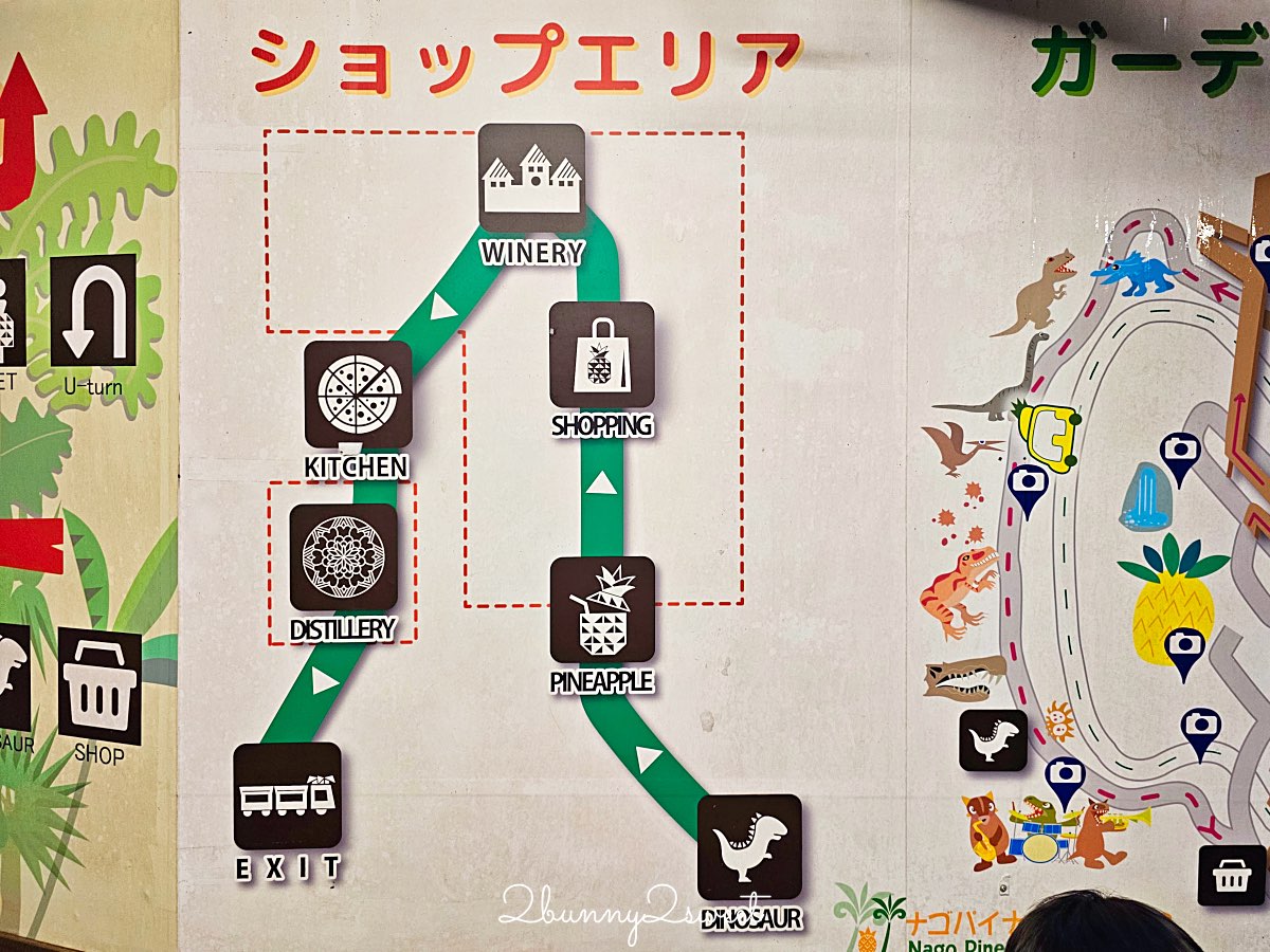沖繩親子景點｜名護鳳梨園：搭乘鳳梨車穿梭熱帶果園、恐龍園，必逛鳳梨主題樂園 @兔兒毛毛姊妹花
