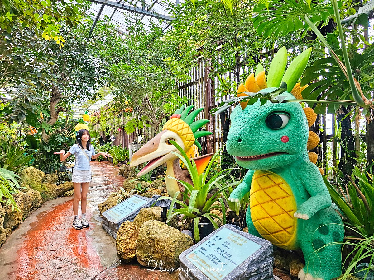 沖繩親子景點｜名護鳳梨園：搭乘鳳梨車穿梭熱帶果園、恐龍園，必逛鳳梨主題樂園 @兔兒毛毛姊妹花