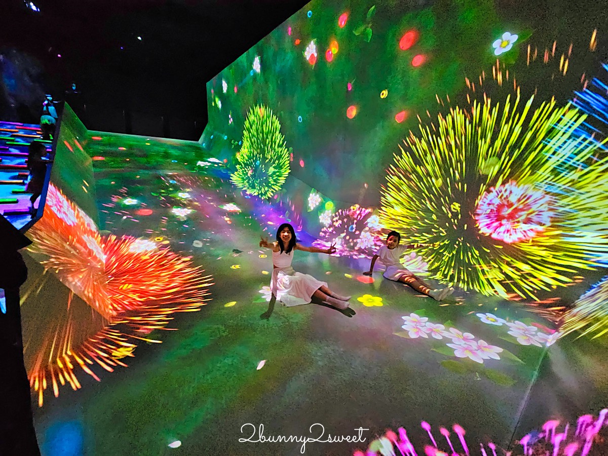 沖繩【沖繩 teamLab 未來園】沉浸式光影藝術親子樂園、雨天也能玩的室內景點 @兔兒毛毛姊妹花