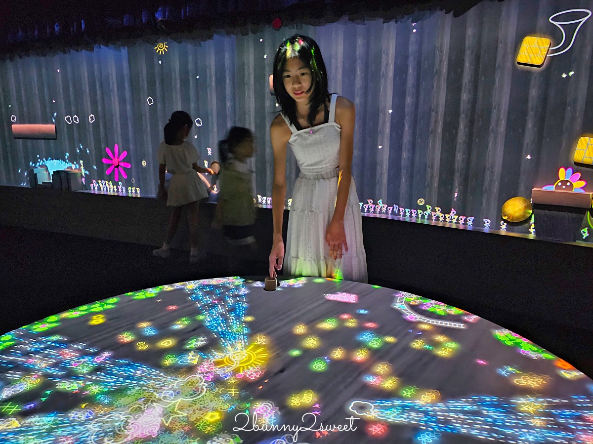 沖繩【沖繩 teamLab 未來園】沉浸式光影藝術親子樂園、雨天也能玩的室內景點 @兔兒毛毛姊妹花