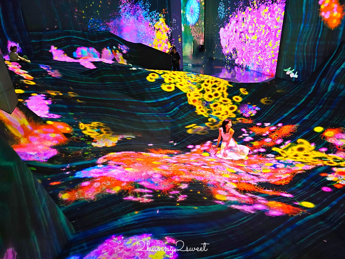 沖繩【沖繩 teamLab 未來園】沉浸式光影藝術親子樂園、雨天也能玩的室內景點 @兔兒毛毛姊妹花