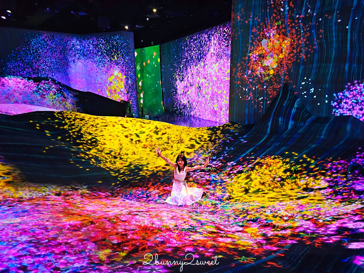 沖繩【沖繩 teamLab 未來園】沉浸式光影藝術親子樂園、雨天也能玩的室內景點 @兔兒毛毛姊妹花