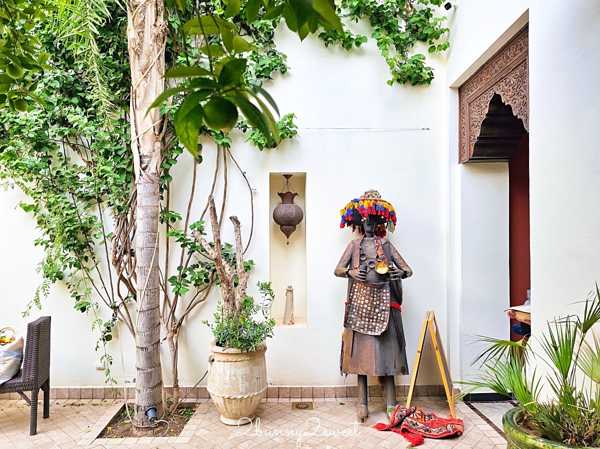 摩洛哥【Riad Les Remparts de La Kasbah】馬拉喀什老城區絕美花園傳統庭院旅館開箱 @兔兒毛毛姊妹花