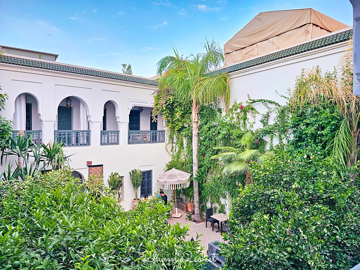 摩洛哥【Riad Les Remparts de La Kasbah】馬拉喀什老城區絕美花園傳統庭院旅館開箱 @兔兒毛毛姊妹花
