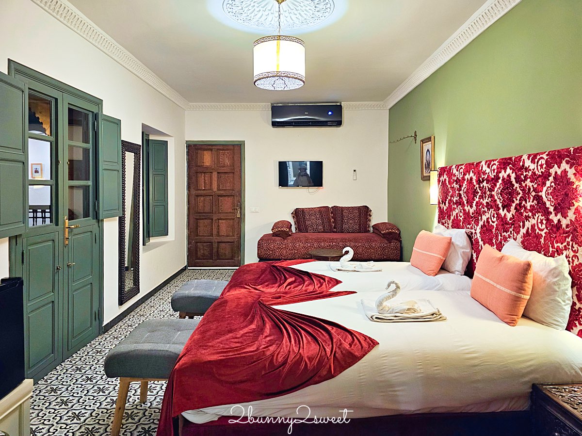 摩洛哥【Riad Les Remparts de La Kasbah】馬拉喀什老城區絕美花園傳統庭院旅館開箱 @兔兒毛毛姊妹花