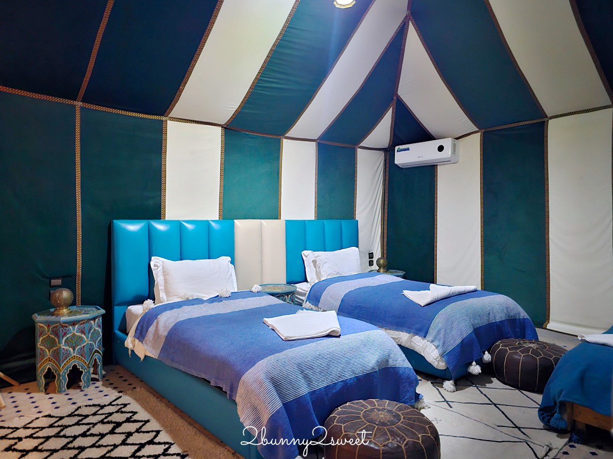 摩洛哥【撒哈拉魔力奢華沙漠營區 Sahara magic Luxury Tent】獨立衛浴、冷暖氣豪華沙漠帳篷開箱 @兔兒毛毛姊妹花
