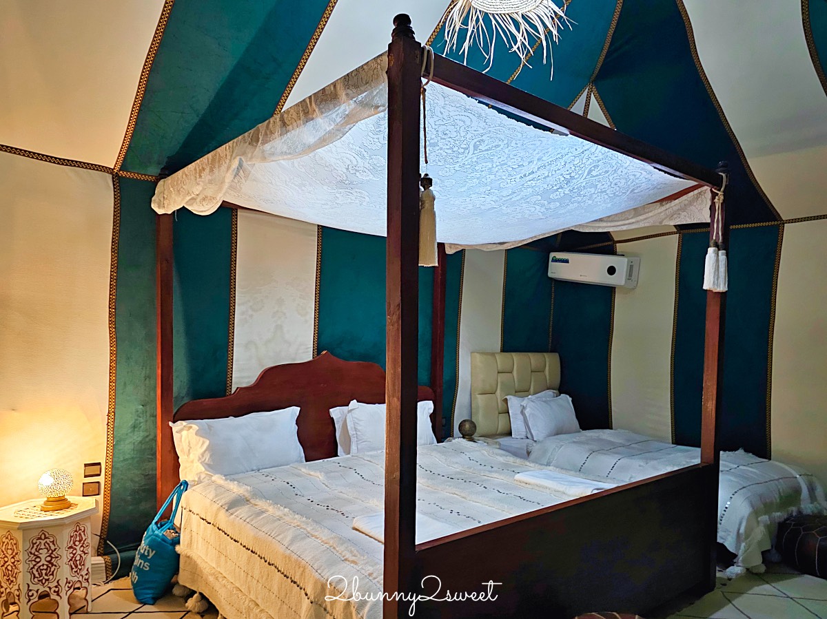 摩洛哥【撒哈拉魔力奢華沙漠營區 Sahara magic Luxury Tent】獨立衛浴、冷暖氣豪華沙漠帳篷開箱 @兔兒毛毛姊妹花